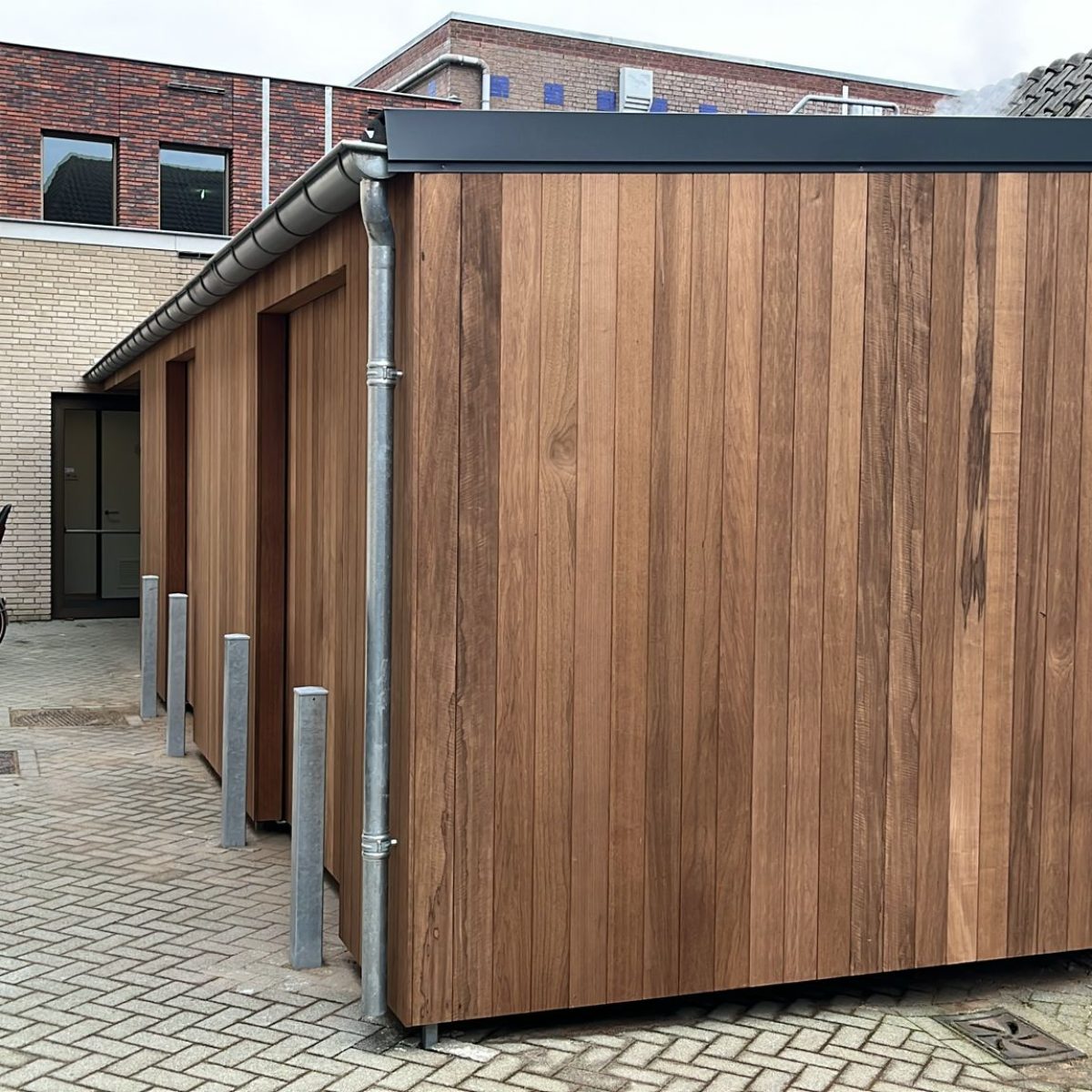 Houten gevelbekleding: Thermisch gemodificeerd Fraké